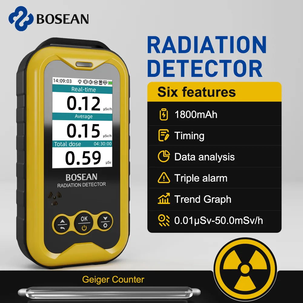 Counter Nuclear Radiation Detector,Portable Handheld X-ray，Y-ray, β-ray Rechargeable Radiation Monitor Meter - btmeter-store