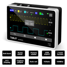 Load image into Gallery viewer, Flat-panel Digital Oscilloscope with 2 Channels, 100Mhz Bandwidth, 1GSa/s Sampling Rate