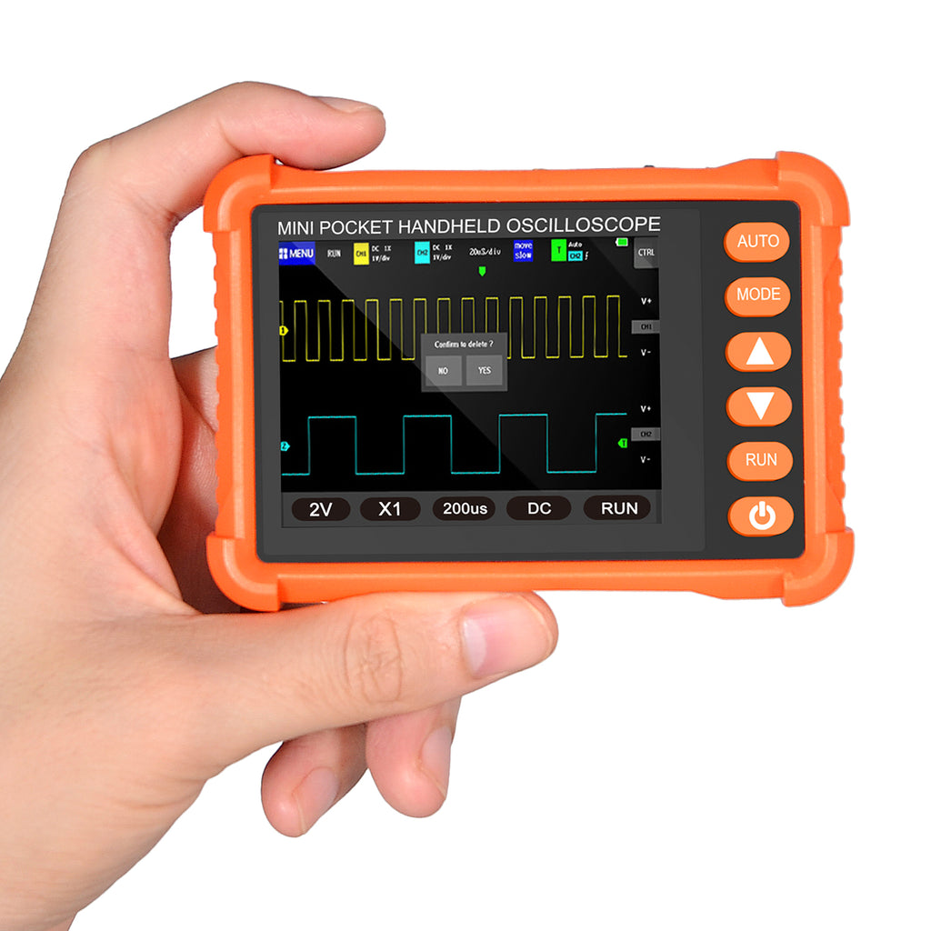 BTMETER BT-500K Mini Oscilloscope - Portable Handheld Tablet Oscilloscope with 500kHz, 2.5MS/s Sampling Rate, 2.8'' Screen