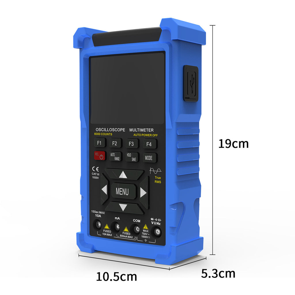 BTMETER BT-50M Digital Oscilloscope Multimeter DDS Generator 3 in 1, 2 Channels, 50MHz Bandwidth, 6000 Counts, Voltage, Current, Capacitance, Resistance