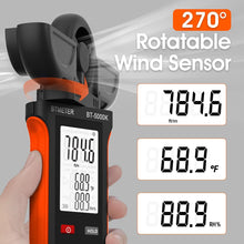 이미지를 갤러리 뷰어에 로드 , BTMETER BT-5000K Handheld Anemometer with Vane Cover &amp; 270º Rotatable Detector - btmeter-store