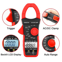 Load image into Gallery viewer, BTMETER 570T-APP AC/DC 1000A Clamp Multimeter, 4000 Counts Digital Clamp-on Meter with Data Logging Measure Amp Volt Ohm Capacitance Frequency Temperature Continuity, Electrical Tester