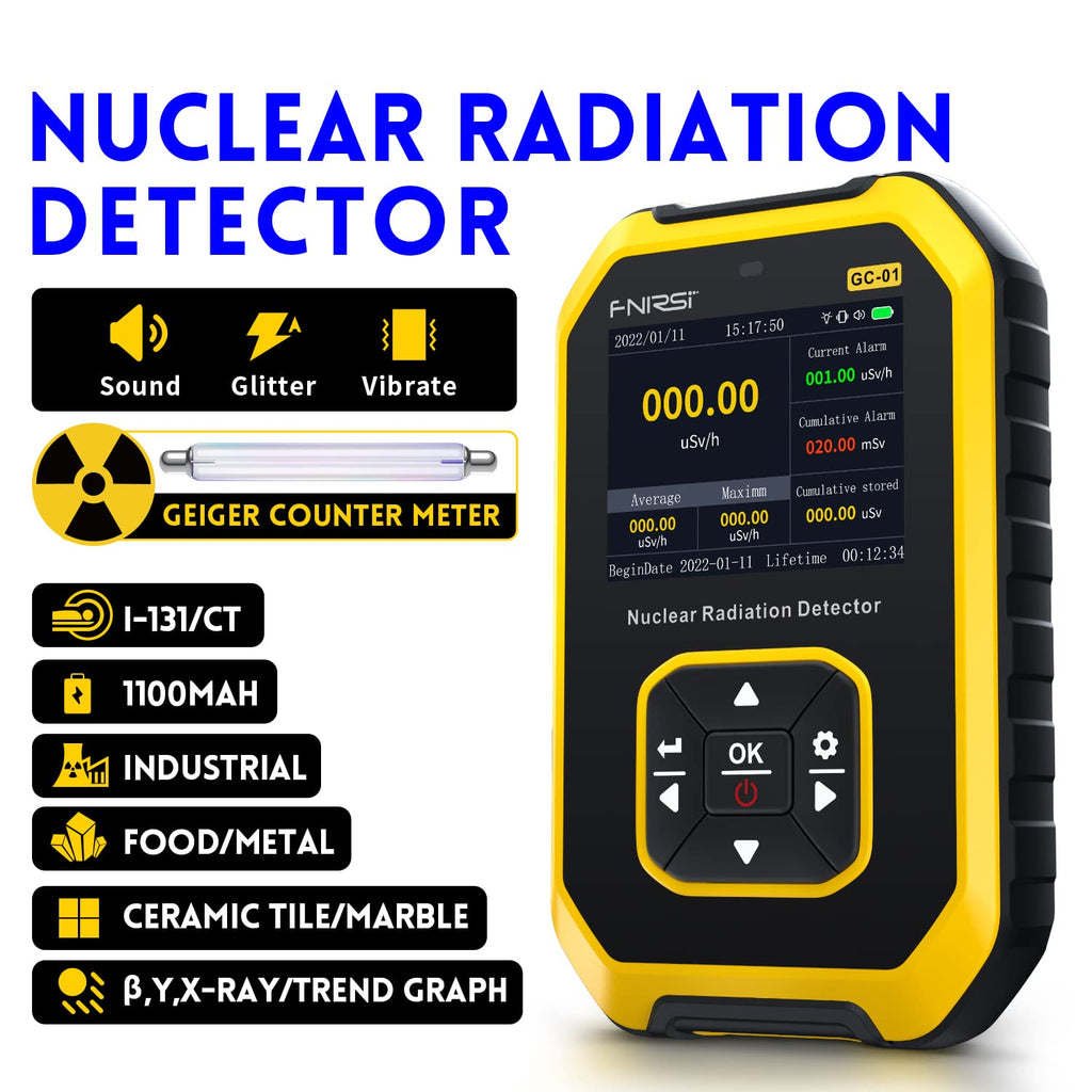 Counter Nuclear Radiation Detector,Portable Handheld X-ray，Y-ray, β-ray Rechargeable Radiation Monitor Meter - btmeter-store