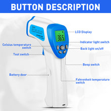 Charger l&#39;image dans la galerie, BTMETER BT-980B Touchless Infrared Forehead Thermometer, for Adults &amp; Baby Digital Thermometer Gun