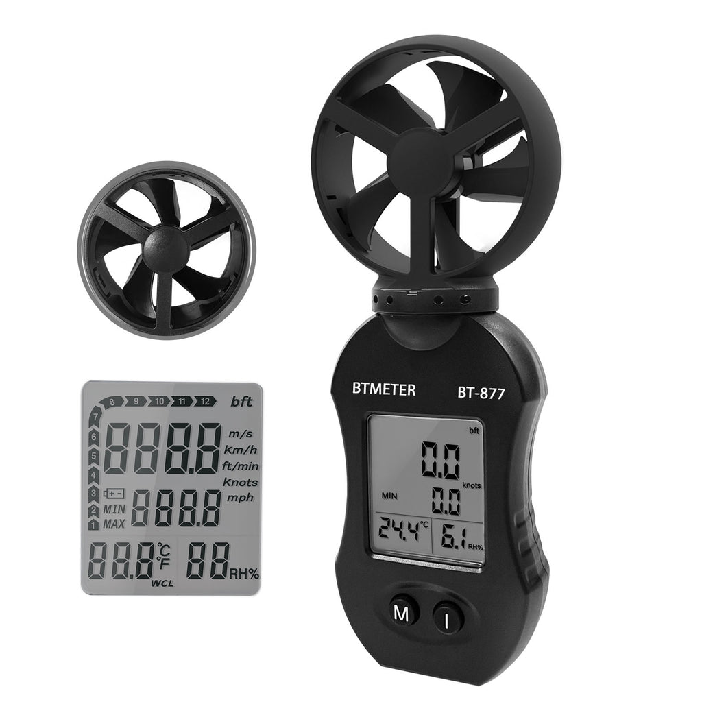 BTMETER BT-877  Handheld Anemometer Digital Wind Speed Meter for HVAC Outdoor Sailing Shooting Golf - btmeter-store