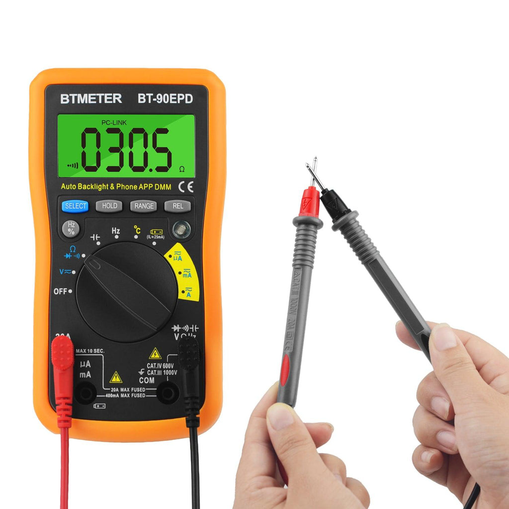 BTMETER BT-90EPD Multimeter Mobile APP 4000 Counts True RMS