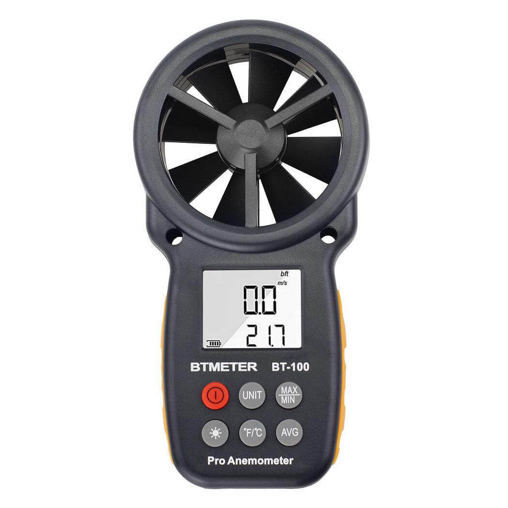 BTMETER BT-100 Vane anemometer, Digital Anemometer, Handheld Wind Speed Meter - btmeter-store