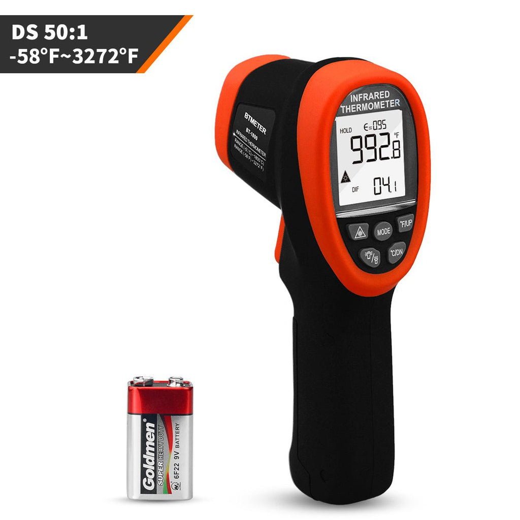 BTMETER BT-1800 High Temperature Infrared Thermometer handheld -50~1800℃ - btmeter-store