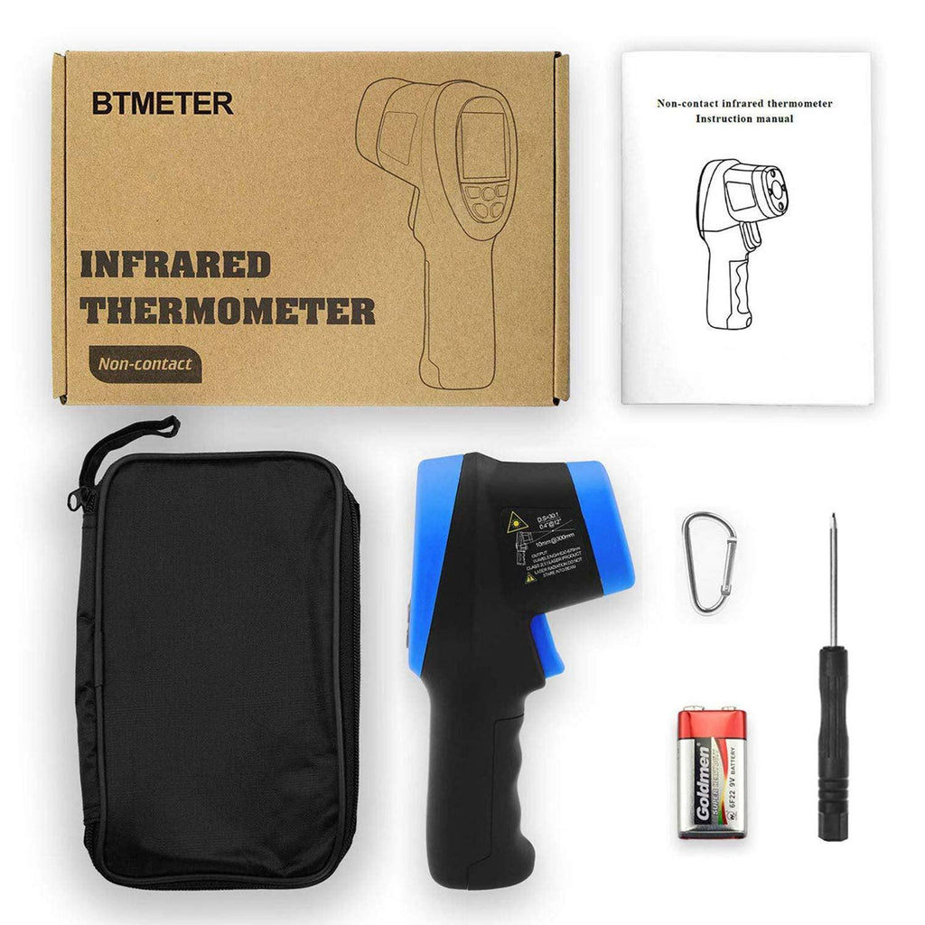 BTMETER BT-1800C High Temperature Infrared Thermometer, Pyrometer -58°F ~3272°F IR Temp Gun (NOT for Human Temp) - btmeter-store