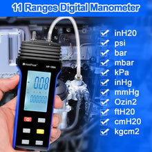 Charger l&#39;image dans la galerie, BTMETER BT-189A 2Psi Air and Gas Pressure Tester for Differential/Positive/Negative Pressure HVAC Differential - btmeter-store