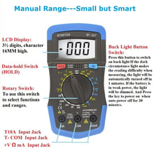 Carregar imagem no visualizador da galeria, BTMETER BT-36T Multimeter Manual Range Digital Tester - btmeter-store