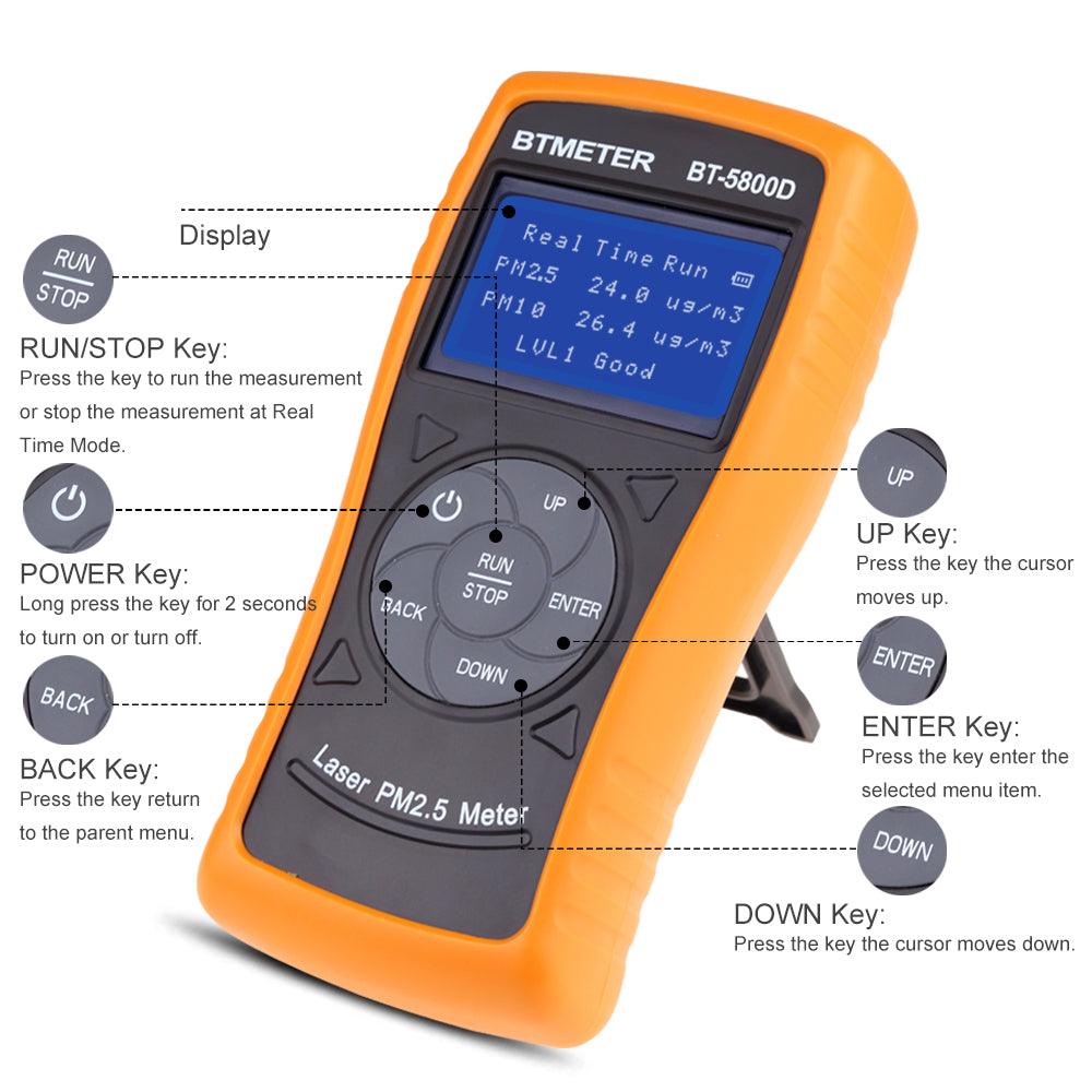 BTMETER BT - 5800D Environmental Tester PM2.5/10 Detector - btmeter - store