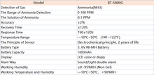 이미지를 갤러리 뷰어에 로드 , BTMETER BT-5800G Ammonia Gas Detector Sensor, Accurately test for 0~100 PPM Nh3 Monitor Gauge with Temperature Humidity Tester - btmeter-store