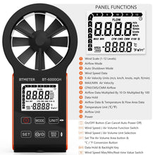 이미지를 갤러리 뷰어에 로드 , BTMETER BT-6000GH Anemometer Handheld Air Flow Meter, Touch Button Anemometer CFM Meter - btmeter-store