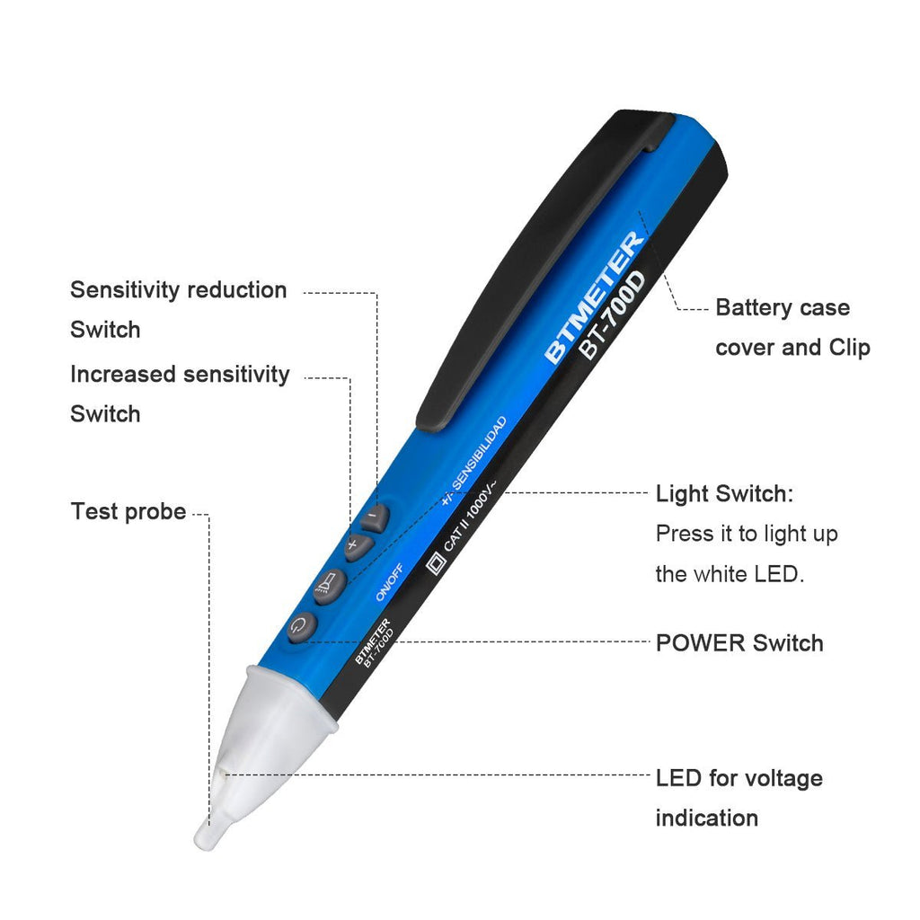 BTMETER BT - 700D AC Voltage Detector Pen Type Digital Voltmeter - btmeter - store