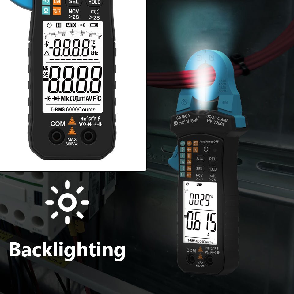 BTMETER BT - 7200E Clamp Meter 6000 Counts, Test True RMS, NCV, Diode Test - btmeter - store