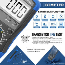 Cargar imagen en el visor de la galería, BTMETER BT - 760B Digital Multimeter Meter with Frequency Temperature - btmeter - store