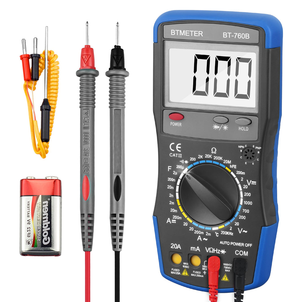 BTMETER BT - 760B Digital Multimeter Meter with Frequency Temperature - btmeter - store