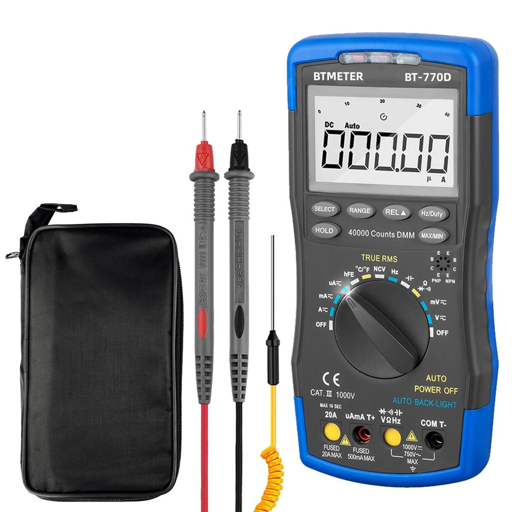 BTMETER BT - 770D NCV Digital Multimeter High - Accuracy Auto Range True RMS 40000Counts - btmeter - store