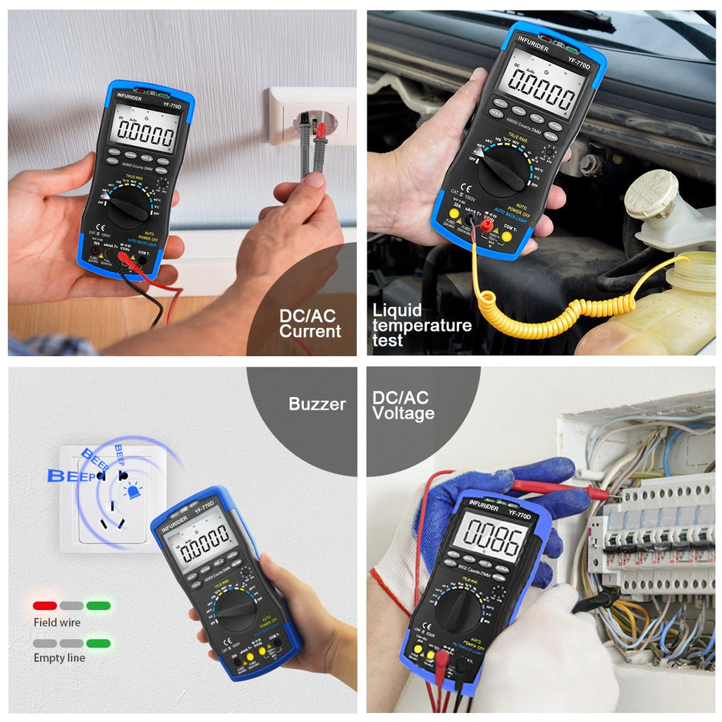 BTMETER BT - 770D NCV Digital Multimeter High - Accuracy Auto Range True RMS 40000Counts - btmeter - store