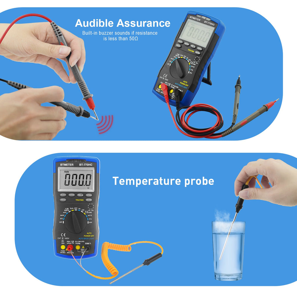 BTMETER BT - 770HC Digital Multimeter 6000Counts Auto Range - btmeter - store