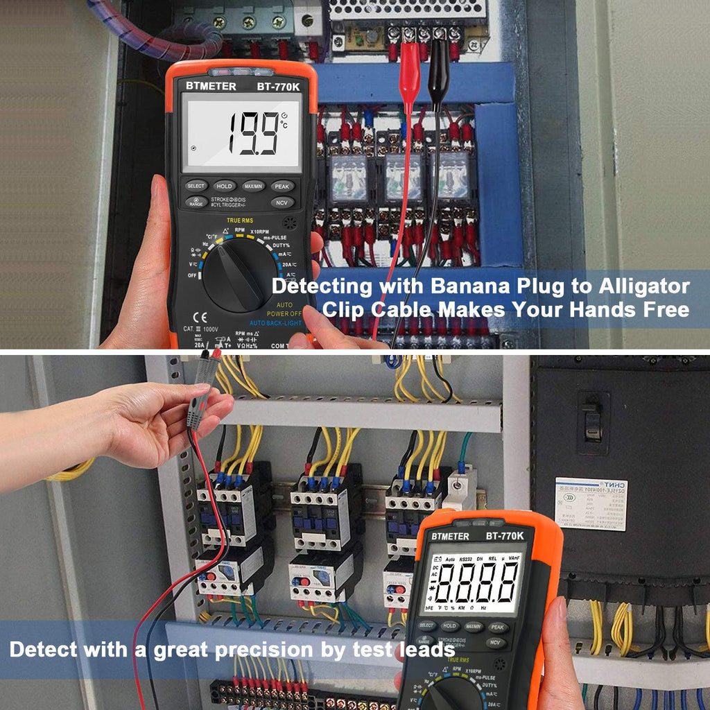 BTMETER BT - 770K Automotive AC/DC Dwell Multimeter with AC/DC Current Clamp Adapter - btmeter - store