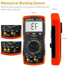 Load image into Gallery viewer, BTMETER BT - 770M Digital Multimeter TRMS 6000 Count, Auto/Manual Ranging - btmeter - store