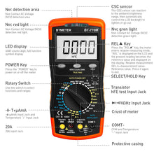 Laden Sie das Bild in den Galerie-Viewer, BTMETER BT - 770M Digital Multimeter TRMS 6000 Count, Auto/Manual Ranging - btmeter - store