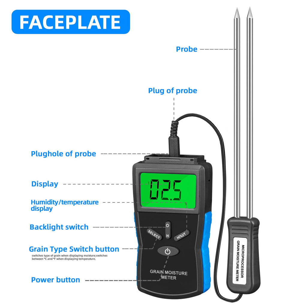 BTMETER BT - 8032G Humidity Tester Digital Display Grain Moisture Meter 2~30% - btmeter - store