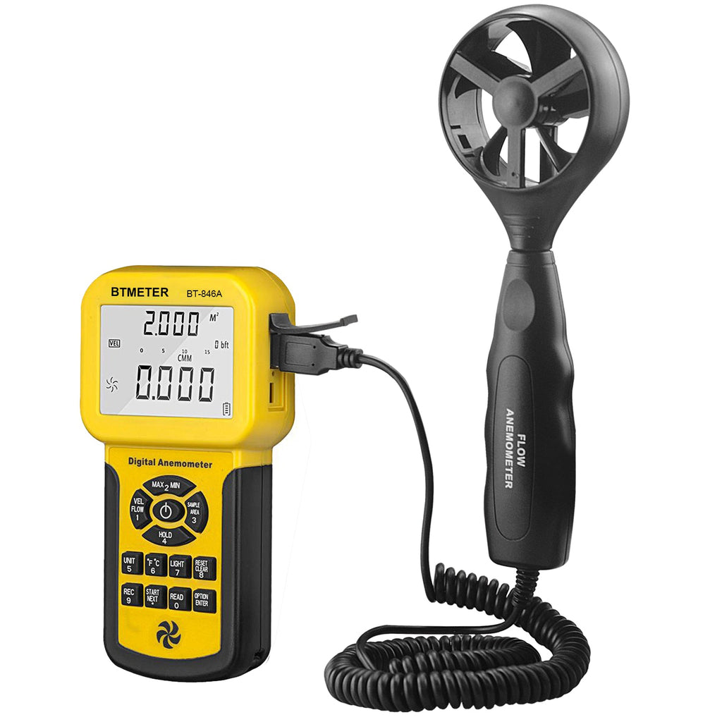 BTMETER BT - 846A Digital Anemometer 0.3~45m/s Wind Speed Sensor - btmeter - store