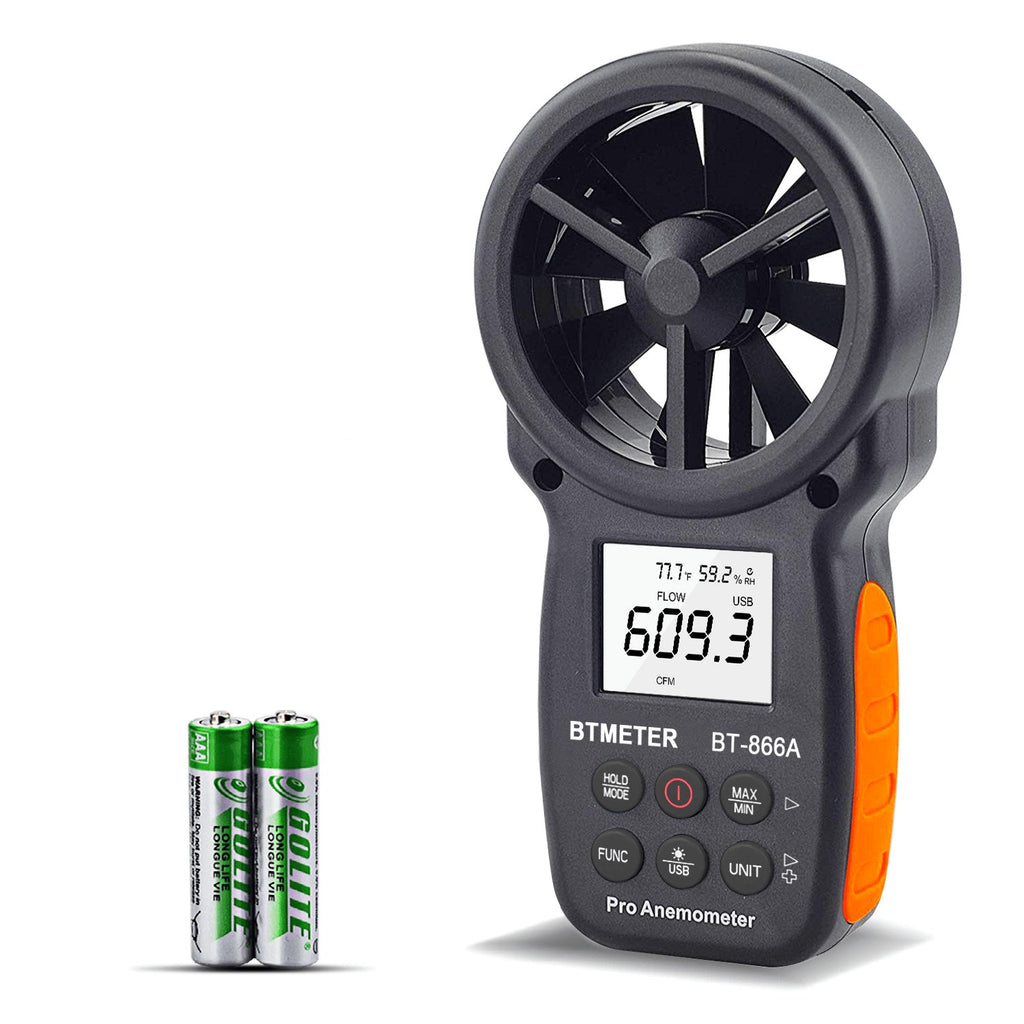 BTMETER BT - 866A Digital Anemometer Handheld CFM Meter with USB Port - btmeter - store