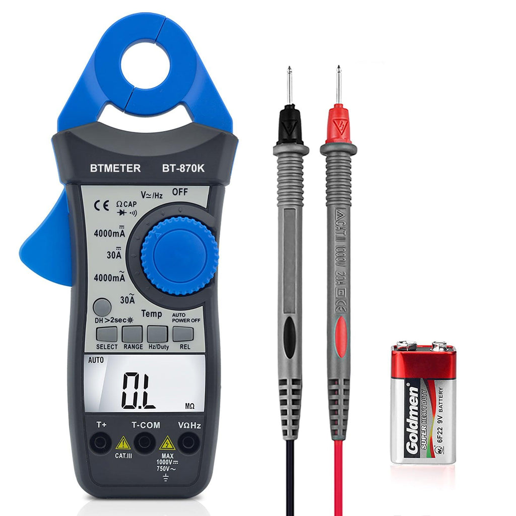 BTMETER BT - 870K Clamp Multimeter, DC AC Digital Voltage Current Meter, Auto Electric DMM Tester Avometer - btmeter - store