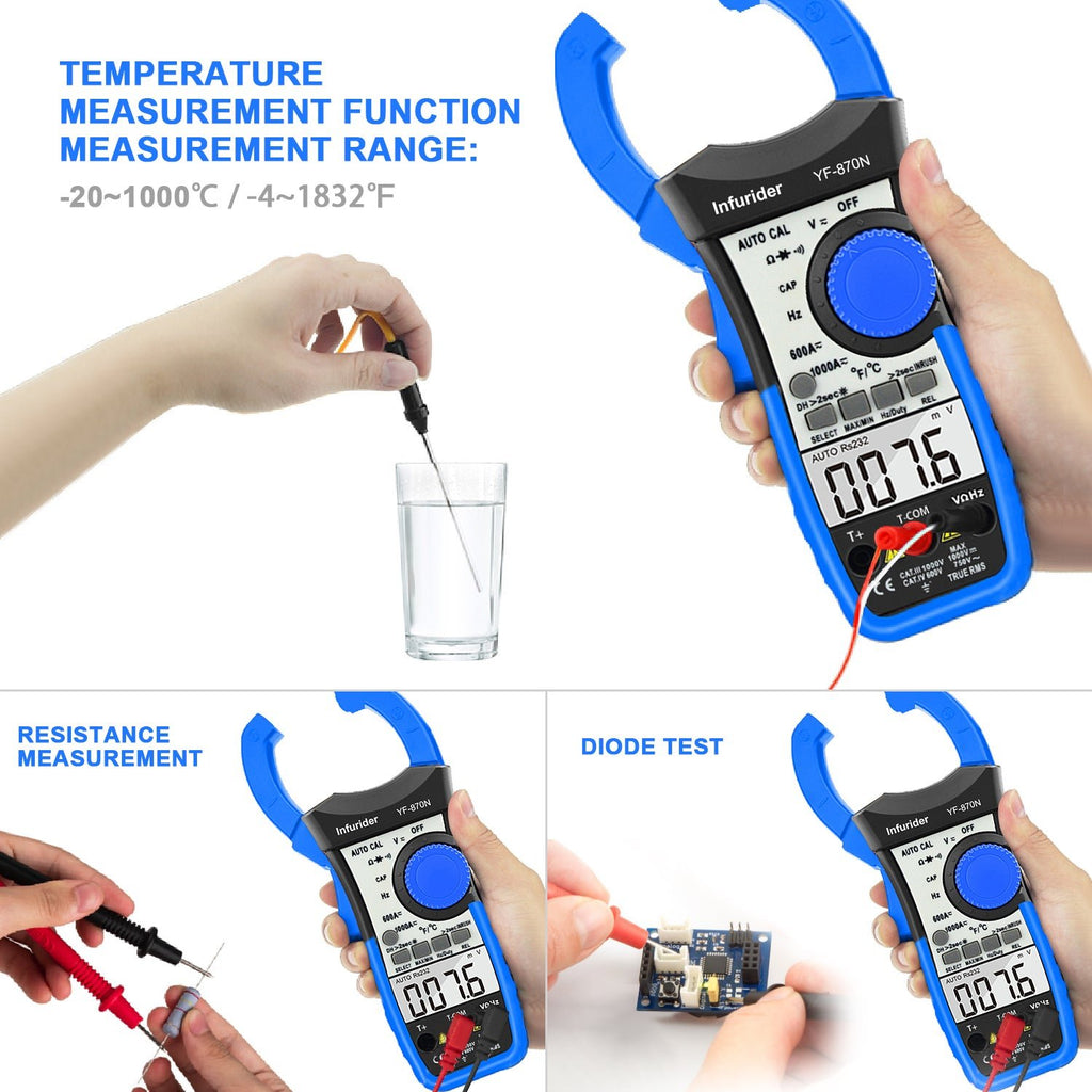 BTMETER BT - 870N Auto Range Multimetro Digital Clamp Meter Multimeter - btmeter - store