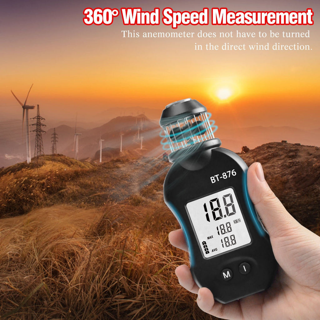 BTMETER BT - 876 Windspeed Tester HVAC Velometer Measure Air Flow Speed Velocity - btmeter - store