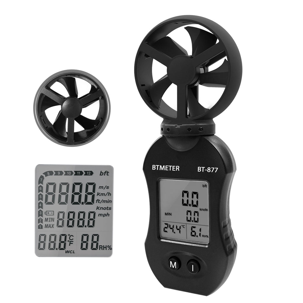 BTMETER BT - 877 Handheld Anemometer Digital Wind Speed Meter for HVAC Outdoor Sailing Shooting Golf - btmeter - store