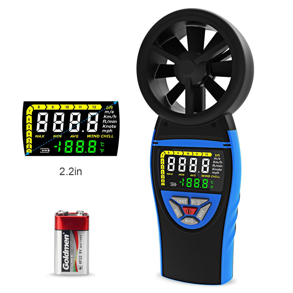 BTMETER BT - 8805 NEW Digital Vane Anemometer with Color Screen Wind Speed Range 0.3~30m/s - btmeter - store