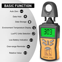 이미지를 갤러리 뷰어에 로드 , BTMETER BT - 881C Digital Light Meter Lux Meter Lux/FC Unit Data Hold LCD Display - btmeter - store