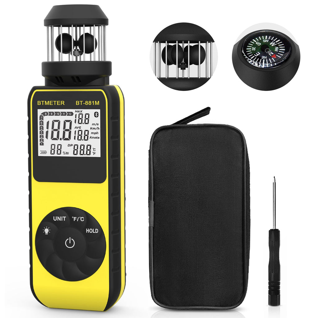 BTMETER BT - 881M Digital Anemometer Handheld Wind Speed Meter - btmeter - store