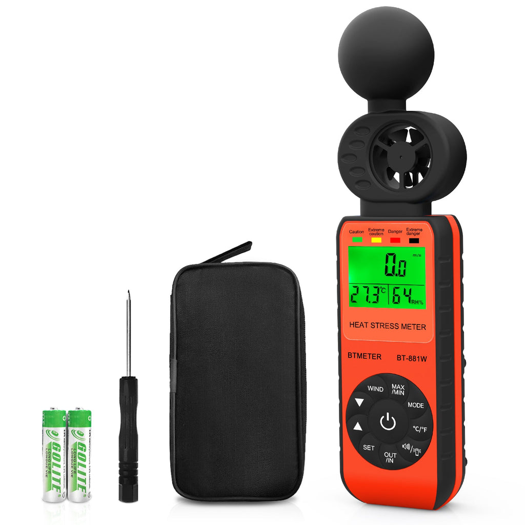 BTMETER BT - 881W Anemometer Handheld & Heat Stress WBGT Meter - btmeter - store