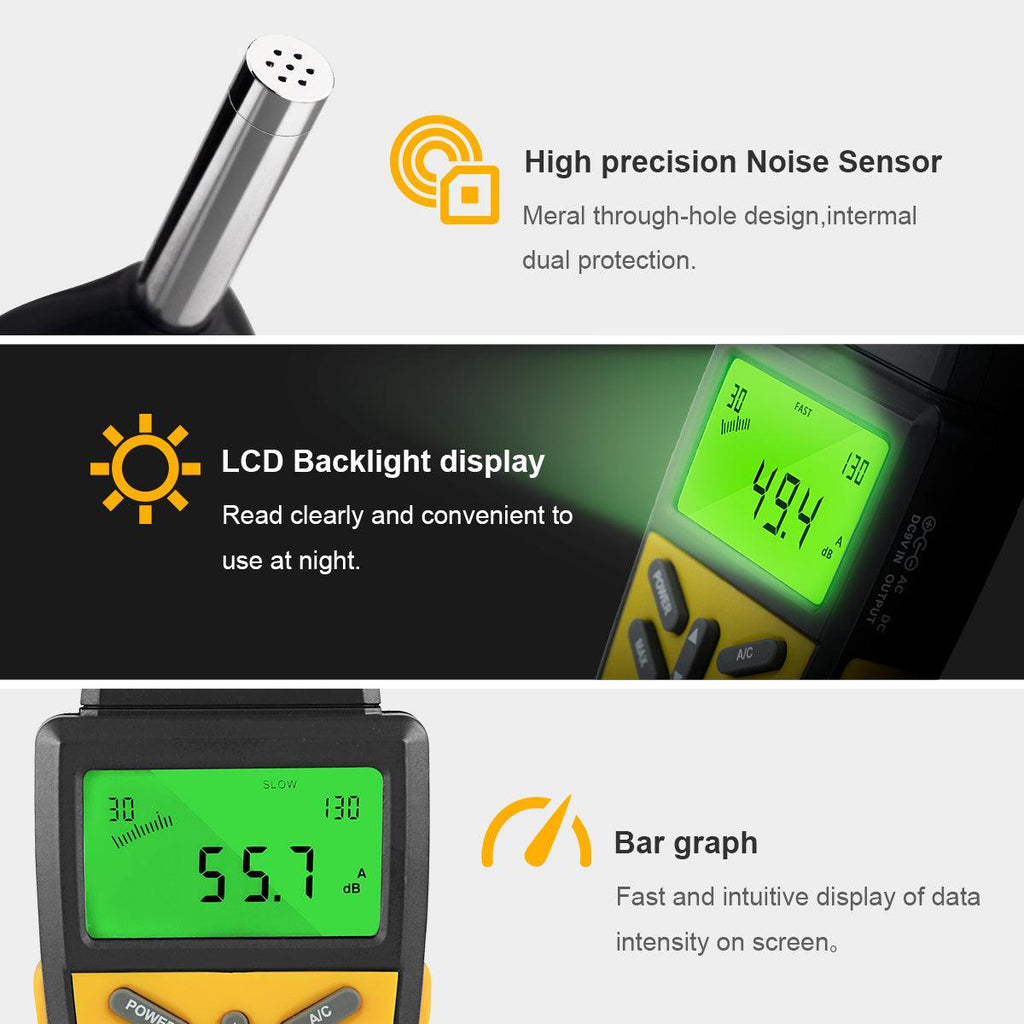 BTMETER BT - 882A Digital Sound Level Meter LCD Noise Measuring Instrument for 30~130 dB - btmeter - store