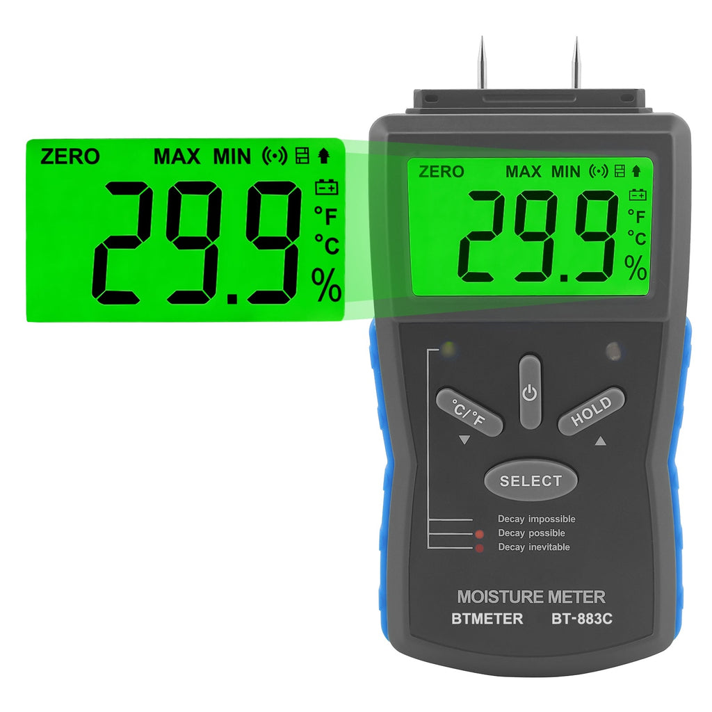 BTMETER BT - 883C Humidity Meter Moisture Meter LCD Digital Humidity Tester - btmeter - store