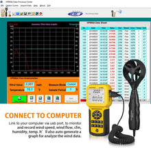 Cargar imagen en el visor de la galería, BTMETER BT-856A Digital Vane anemometer USB - btmeter-store
