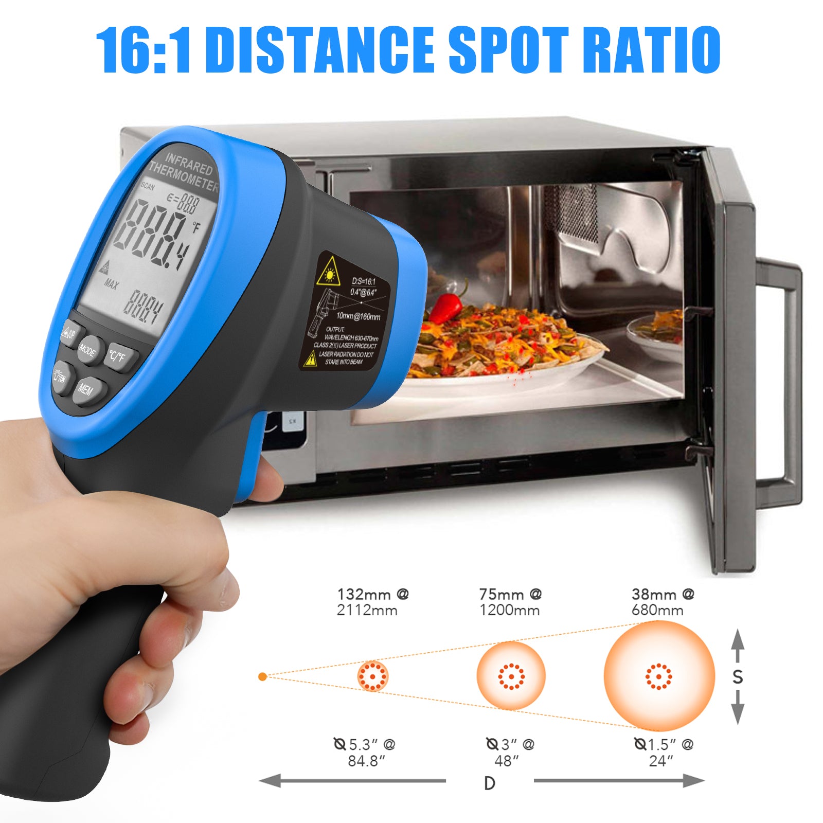 Professional Digital Infrared IR Non Contact Laser Gun Thermometer