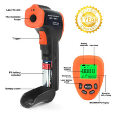 Charger l&#39;image dans la galerie, BTNETER BT-980D-APP nfrared Thermometer High IR Laser With Bluetooth APP - btmeter-store