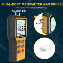 이미지를 갤러리 뷰어에 로드 , BTMETER BT-QX1201 Manometer Gas Pressure Meter, Dual Port Manometro Check Air Flow Pressure for HVAC Gas Furnace, 12 Measure Units - btmeter-store