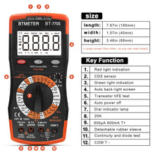 Load image into Gallery viewer, BTMETER BT-770S Multimeter Manual Ranging Electric Meter for Automotive Hobbyist Electrical Home - btmeter-store