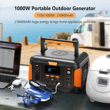 Cargar imagen en el visor de la galería, BTMETER BT-J1000-US Portable Power Station, 1000W for Outdoor Camping - btmeter-store